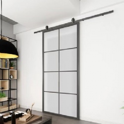 Modern French Sliding Glass Barn Door